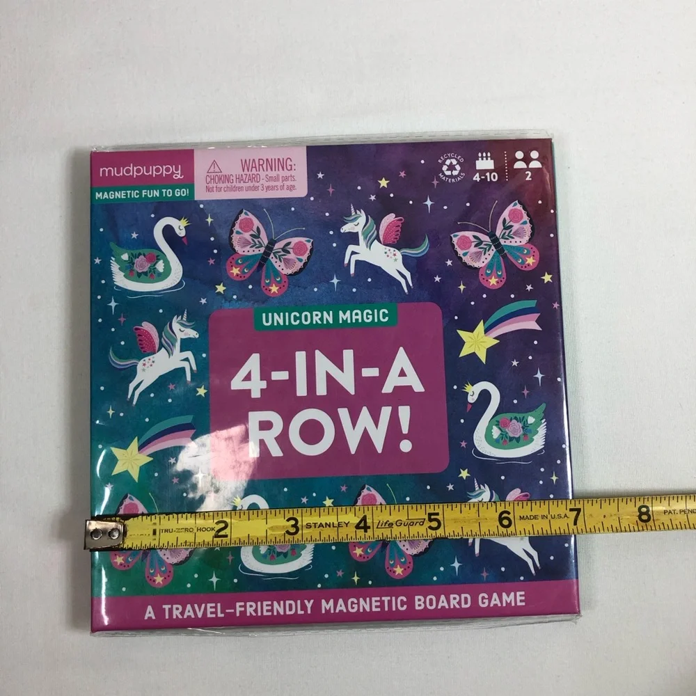 Unicorn Magic 4-in-a-Row Magnetic Board Game‎ Perfect for travel Kids 5 To 10